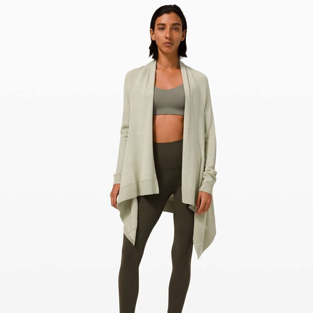 Lululemon Cashlu Knit Wrap- Cashmere Blend Reversible Wrap Cardigan-Size 4(2021)